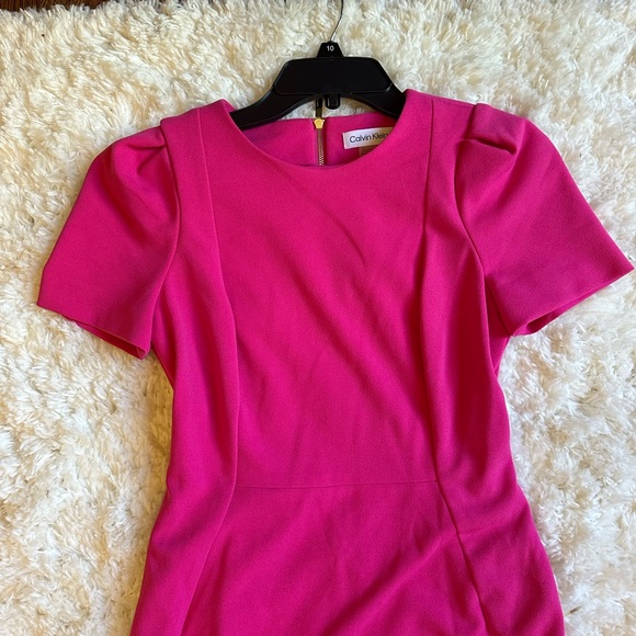 Calvin Klein Puff Sleeve Sheath Dress - Picture 5 of 5